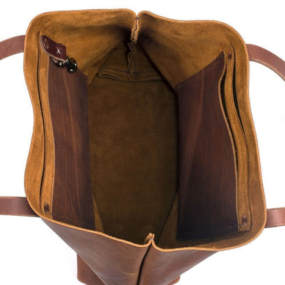 AVERY LEATHER TOTE BAG - LARGE - HONEY