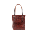 AVERY LEATHER TOTE BAG - SLIM MEDIUM - REDWOOD BISON