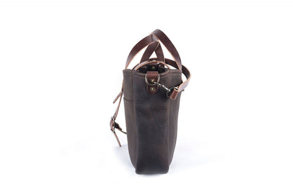 BUCHANAN LEATHER TOTE BAG | BRIEFCASE - CHERRY BISON