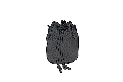 LEATHER BUCKET BAG - MEDIUM - RAVEN