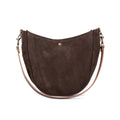CELESTE LEATHER HOBO BAG - CHOCOLATE SUEDE