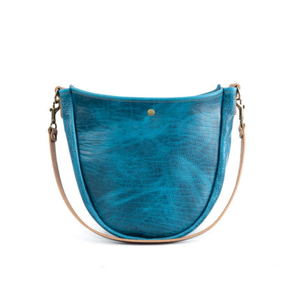CELESTE LEATHER HOBO BAG - COBALT BISON