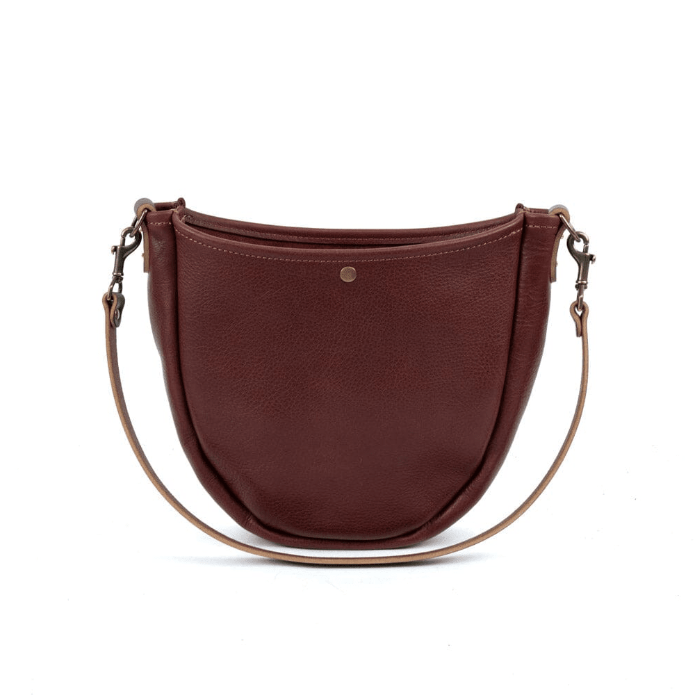 CELESTE LEATHER HOBO BAG - MERLOT