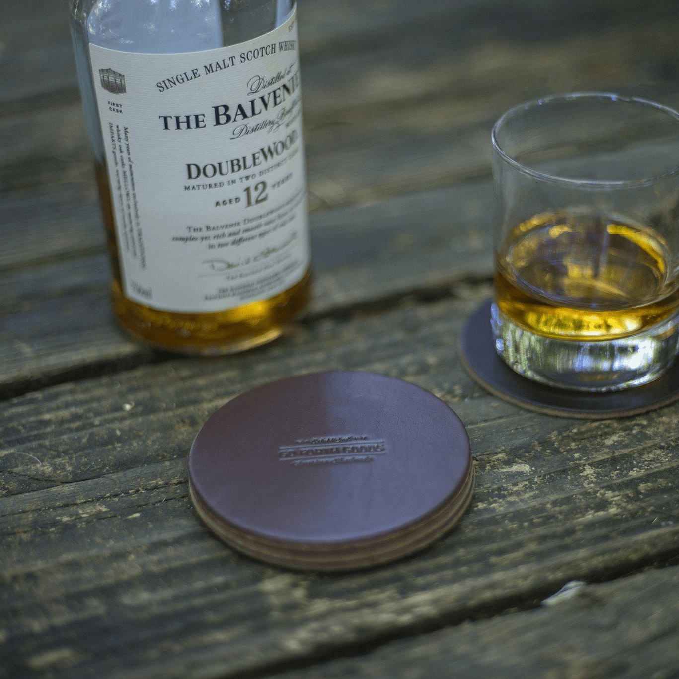 LEATHER COASTER SET