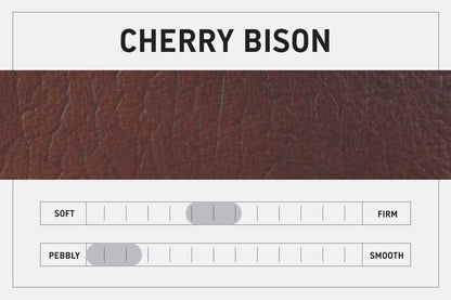 AVERY LEATHER TOTE BAG - SLIM LARGE - CHERRY BISON