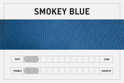 LEATHER BUCKET BAG - MEDIUM - SMOKEY BLUE | SADDLE STRAPS