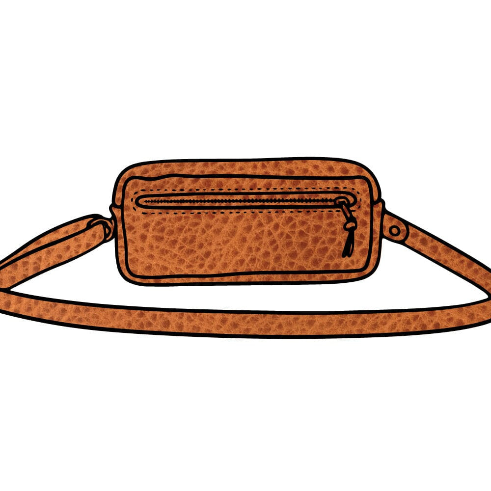 LEATHER FANNY PACK / LEATHER WAIST BAG - HONEY