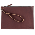 FELICITY ZIPPERED CLUTCH WITH WRISTLET LARGE - MERLOT
