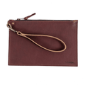 FELICITY ZIPPERED CLUTCH WITH WRISTLET - SMALL - MERLOT