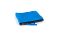 LEATHER TOP ZIPPER POUCH - SMALL - OCEAN BLUE