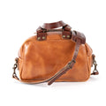 HOFFMAN LEATHER CROSSBODY BAG - CARAMEL
