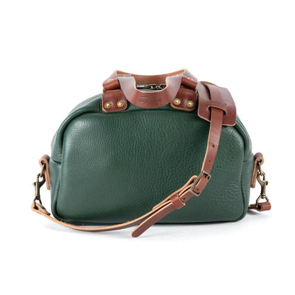 HOFFMAN LEATHER CROSSBODY BAG - FOREST GREEN