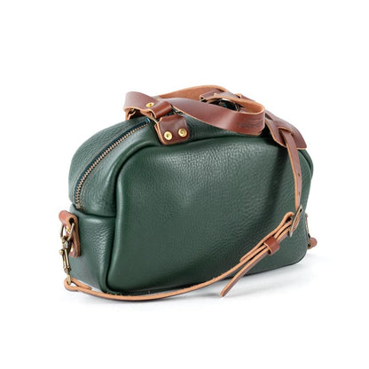 HOFFMAN LEATHER CROSSBODY BAG - FOREST GREEN