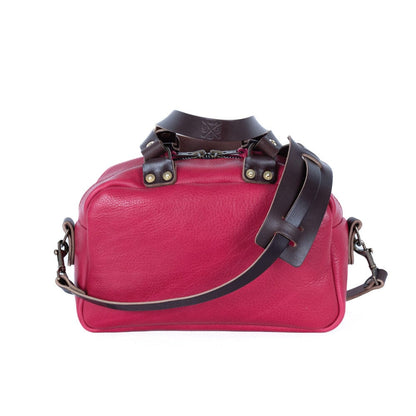 HOFFMAN LEATHER CROSSBODY BAG - FUCHSIA