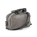 HOFFMAN LEATHER CROSSBODY BAG - LEAD GRAY