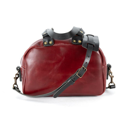 HOFFMAN LEATHER CROSSBODY BAG - OXBLOOD
