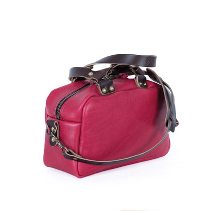 HOFFMAN LEATHER CROSSBODY BAG - FUCHSIA