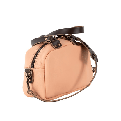 HOFFMAN LEATHER CROSSBODY BAG - PEACH FUZZ