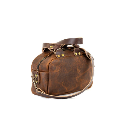 HOFFMAN LEATHER CROSSBODY BAG - HICKORY BISON