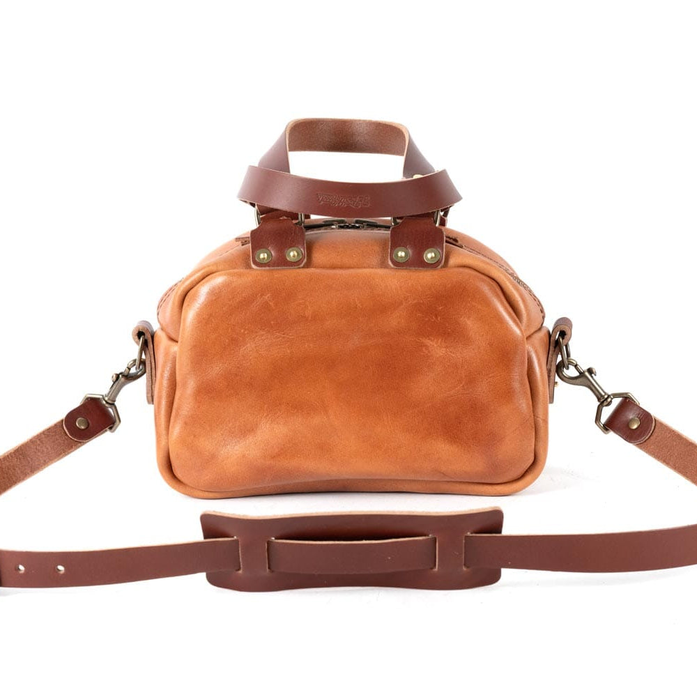 HOFFMAN LEATHER CROSSBODY BAG - MINI - CARAMEL