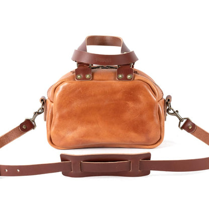 HOFFMAN LEATHER CROSSBODY BAG - MINI - CARAMEL