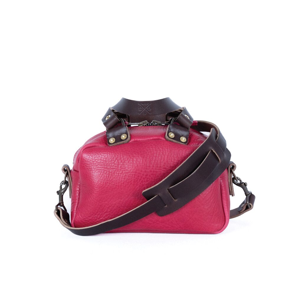 HOFFMAN LEATHER CROSSBODY BAG - MINI - FUCHSIA