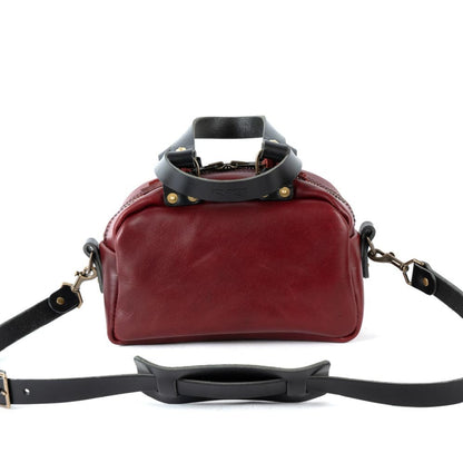 HOFFMAN LEATHER CROSSBODY BAG - MINI - OXBLOOD
