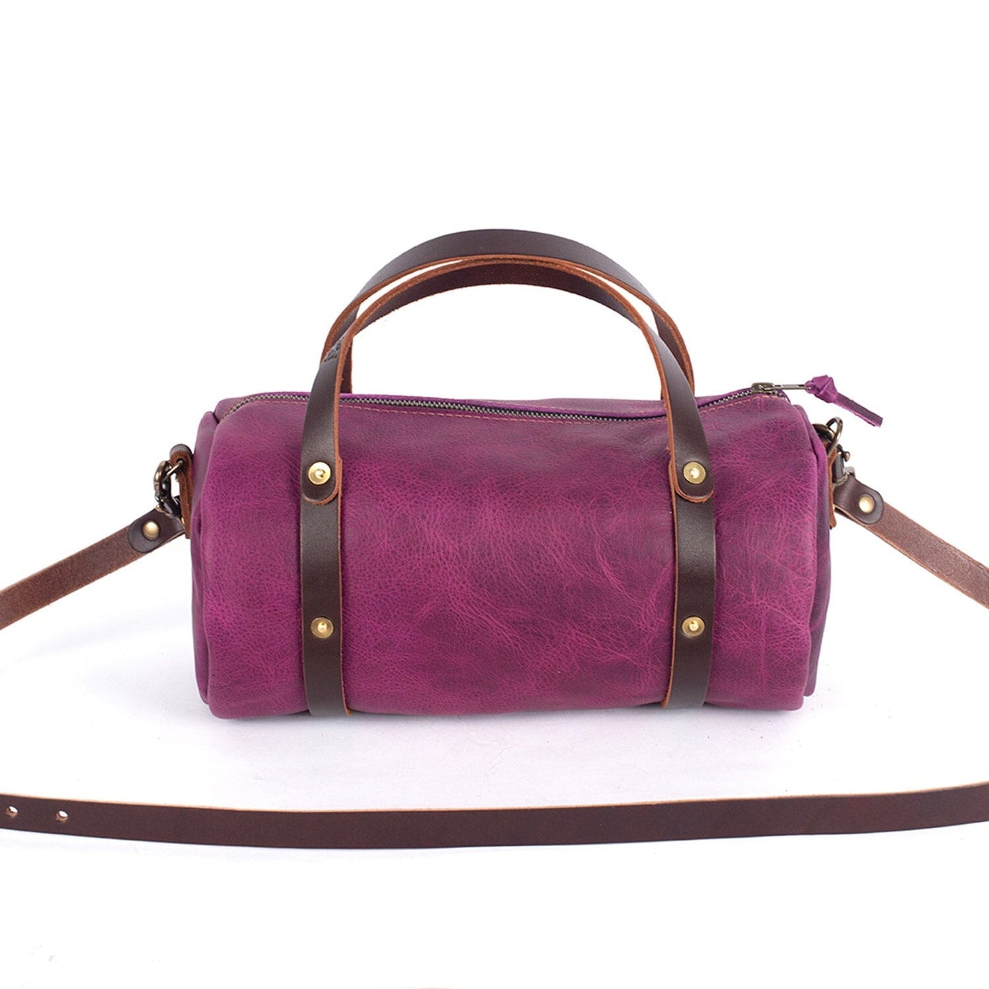 JANE LEATHER CROSSBODY - GRAPE BISON