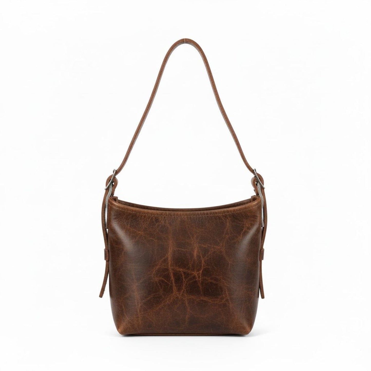 JULIANNE LEATHER HOBO BAG - SMALL