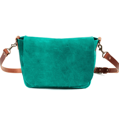 KINDLE LEATHER SATCHEL - PINE GREEN BISON