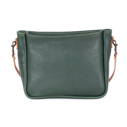 RENNIE LEATHER SHOULDER BAG - LARGE - FOREST GREEN