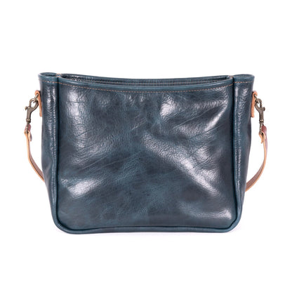 RENNIE LEATHER SHOULDER BAG - LARGE - INDIGO BISON