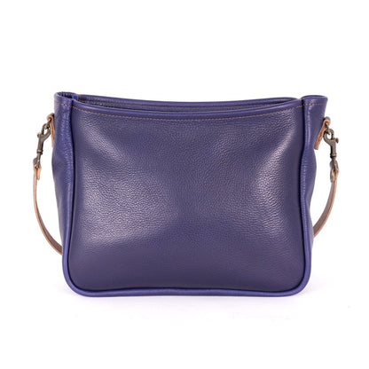 RENNIE LEATHER SHOULDER BAG - LARGE - VIOLET