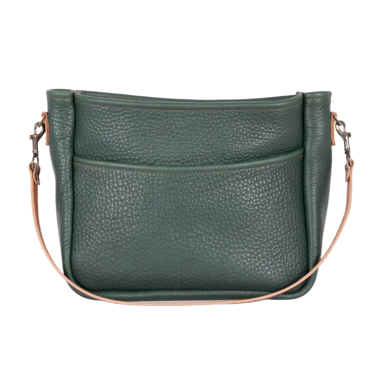 RENNIE LEATHER SHOULDER BAG - LARGE - FOREST GREEN