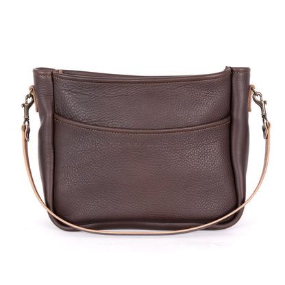 RENNIE LEATHER SHOULDER BAG - LARGE - MOCHA