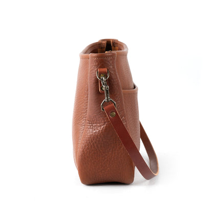 RENNIE LEATHER SHOULDER BAG - LARGE - OLIVE