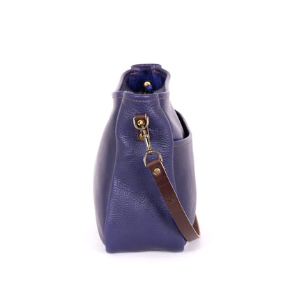 RENNIE LEATHER SHOULDER BAG - LARGE - VIOLET