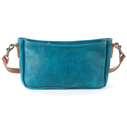 RENNIE LEATHER SHOULDER BAG - COBALT BISON