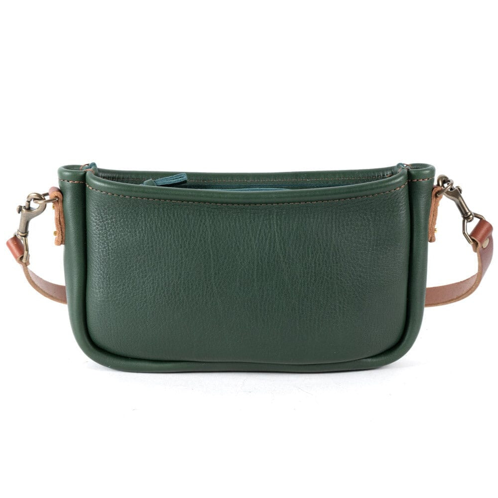 RENNIE LEATHER SHOULDER BAG - FOREST GREEN