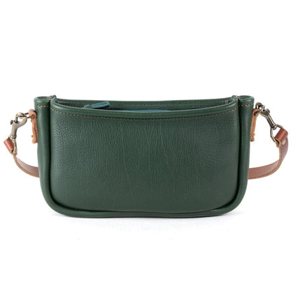 RENNIE LEATHER SHOULDER BAG - FOREST GREEN