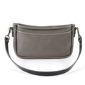 RENNIE LEATHER SHOULDER BAG - LEAD GRAY