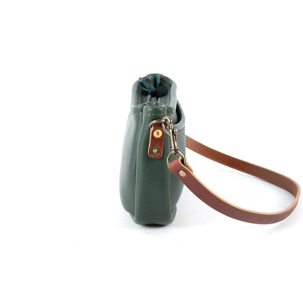 RENNIE LEATHER SHOULDER BAG - FOREST GREEN