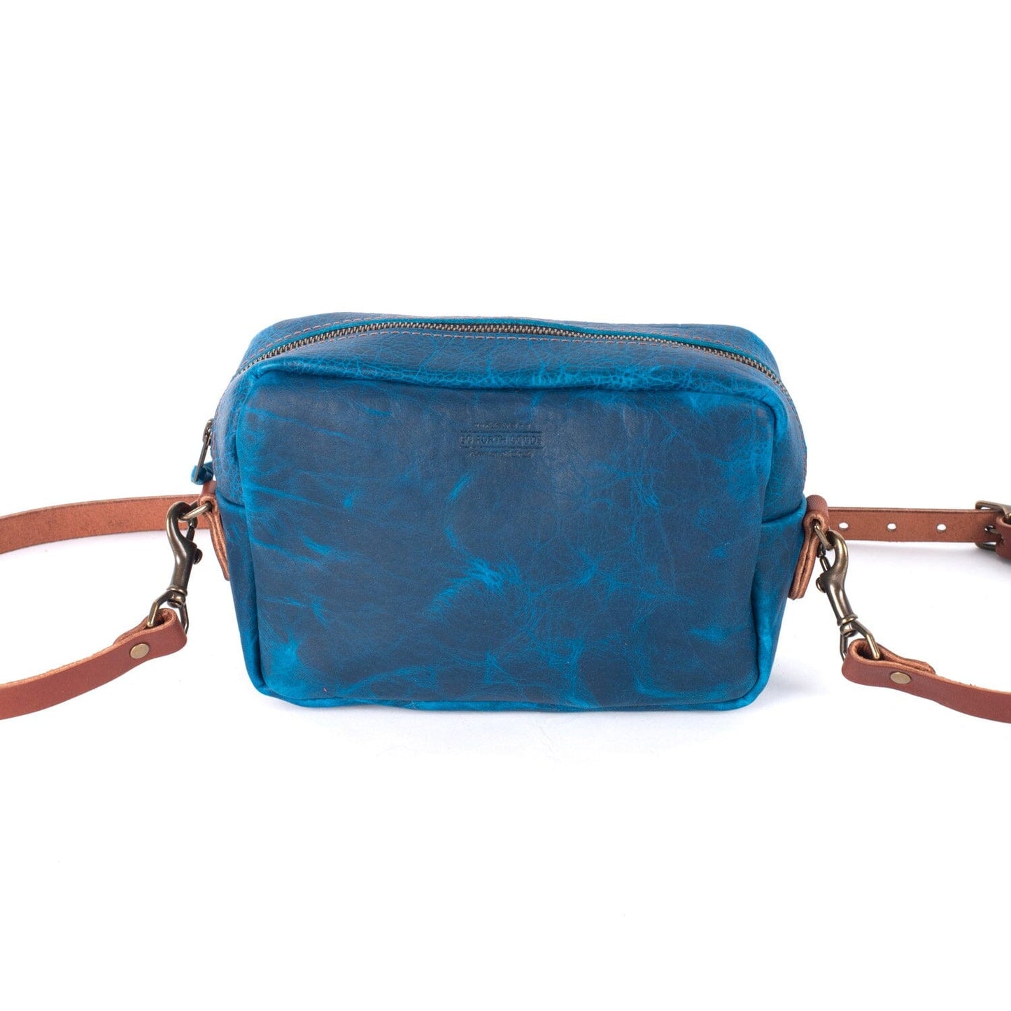 SARAH LEATHER CROSSBODY - COBALT BISON