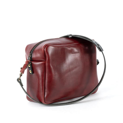SARAH LEATHER CROSSBODY - LARGE - OXBLOOD