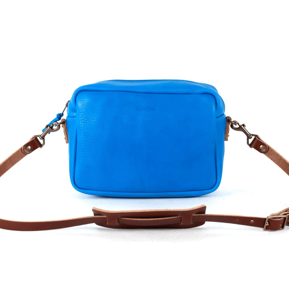 SARAH LEATHER CROSSBODY - MEDIUM - OCEAN BLUE