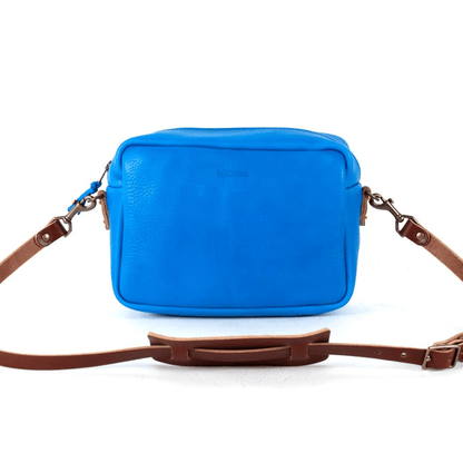 SARAH LEATHER CROSSBODY - MEDIUM - OCEAN BLUE