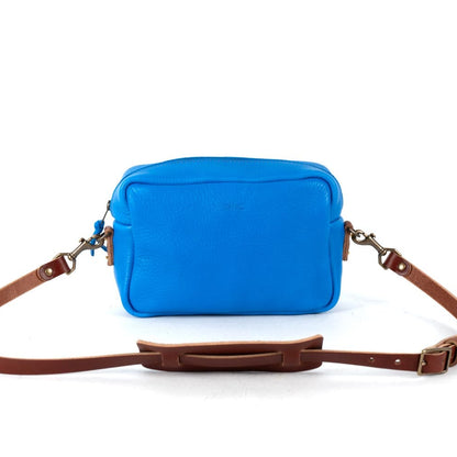 SARAH LEATHER CROSSBODY - OCEAN BLUE