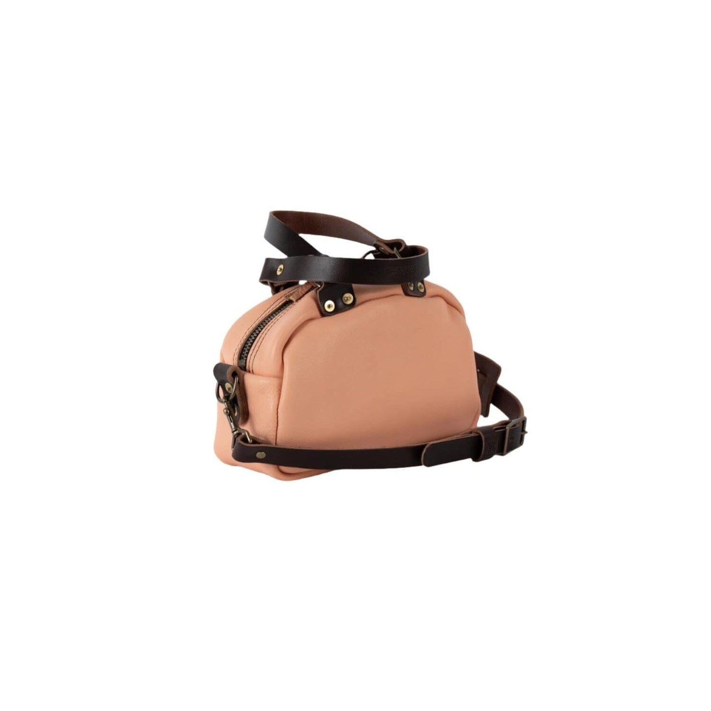 HOFFMAN LEATHER CROSSBODY BAG - MINI - PEACH FUZZ