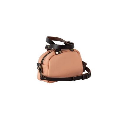 HOFFMAN LEATHER CROSSBODY BAG - MINI - PEACH FUZZ