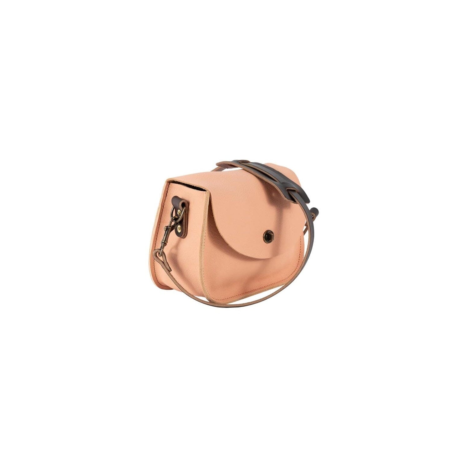 VIVIAN SATCHEL LEATHER CROSSBODY DELUXE - PEACH FUZZ